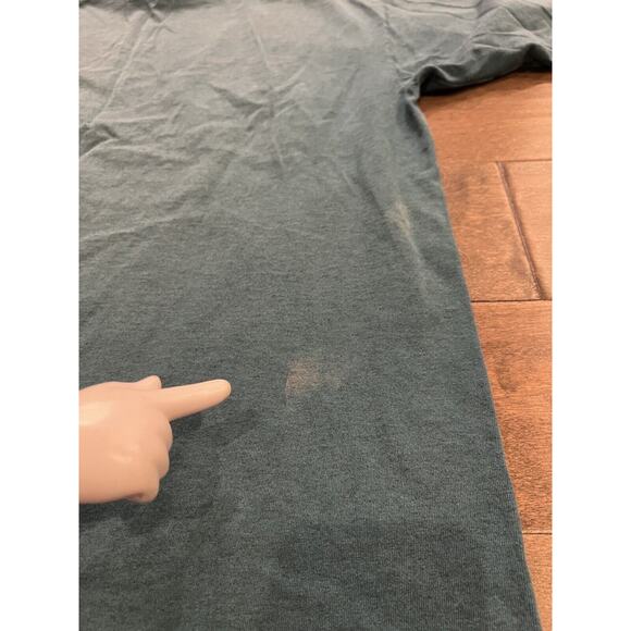 Vintage 90s Reebok Mens Turquoise Above The Rim Short Sleeve T-shirt Size L - Picture 9 of 9